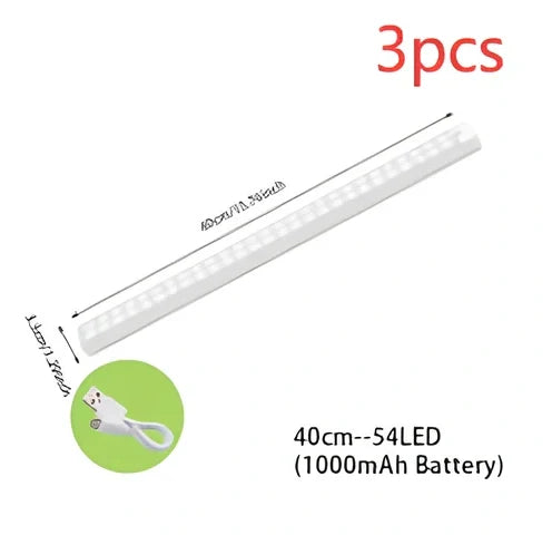 Wireless LED motion sensor night light with magnetic mounting in various sizes