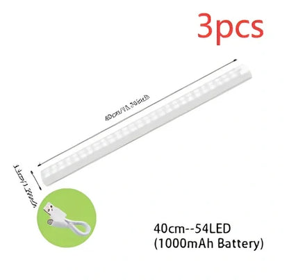 Wireless LED motion sensor night light with magnetic mounting in various sizes