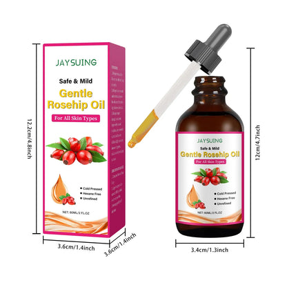 60ml bottle of Rose Fruit Seed Facial Oil with rose hip and vitamin E