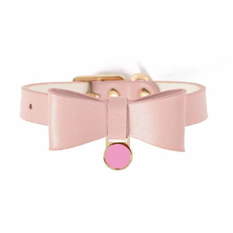 Brown leather cat collar shown on a white background.
