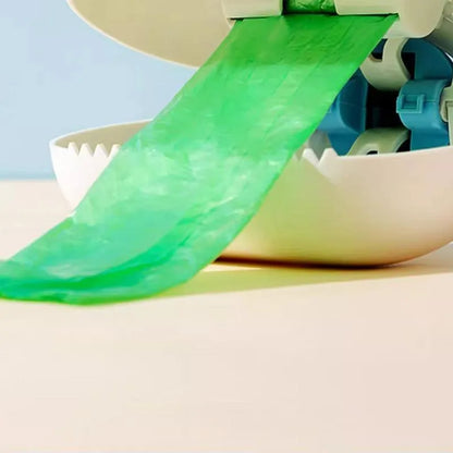 White blue dog pooper scooper with cloud-shaped jaw and ABS plastic construction