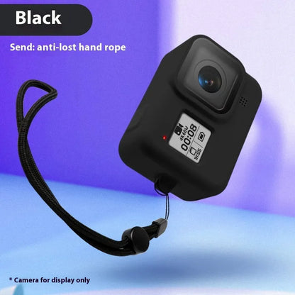GoPro Hero8 Black silicone protective sleeve with anti-lost carrying strap in blue