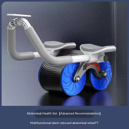 Multi-functional Health Wheel with Automatic Rebound and Yoga Mat for abdominal exercises