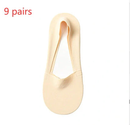 Stylish women's non-slip silicone socks in various colours for fashion and safety