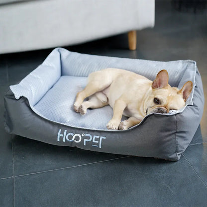 Summer dog bed with removable cover in three sizes for small medium large pets