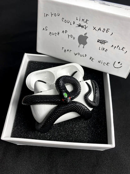 Stylish Halloween AirPods Pro Case with Spooky Snake Design - Protects your AirPods Pro in a unique, eye-catching silicone case