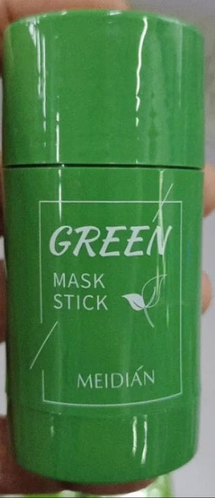 Green tea and eggplant clay mask stick with 40g content for deep cleansing and acne reduction