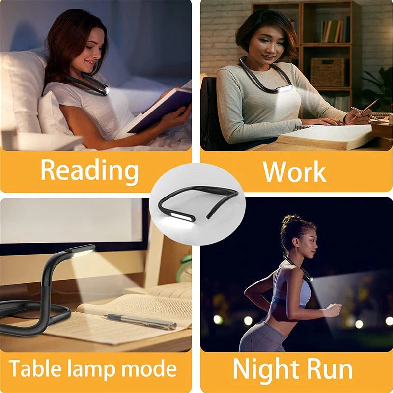 Hands-Free LED Neck Light with Adjustable Gooseneck Design for Reading, Crafting, and Nighttime Activities