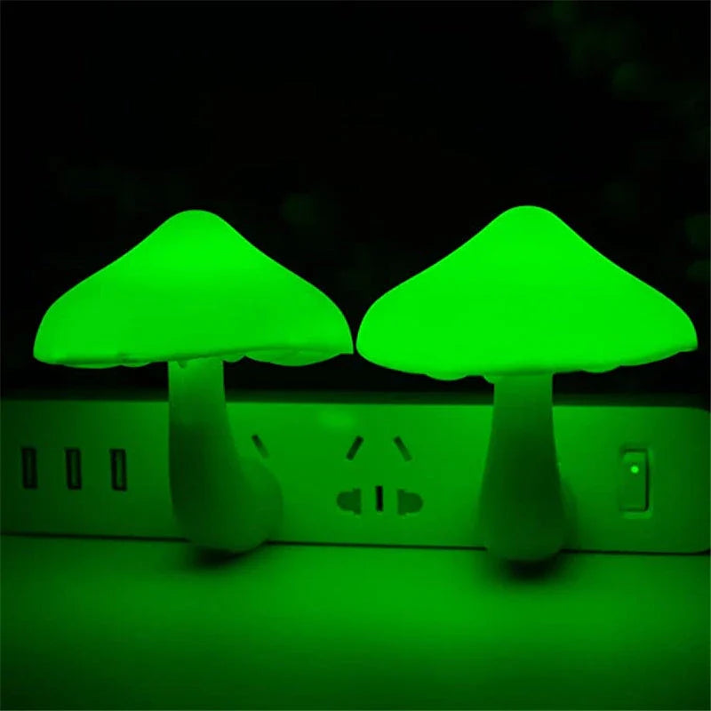 Dimmable mushroom-shaped LED night light with sensor - provides warm white glow for bedroom, nursery, and home decor