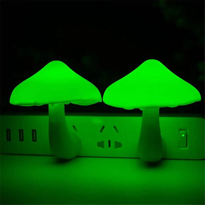 Dimmable mushroom-shaped LED night light with sensor - provides warm white glow for bedroom, nursery, and home decor