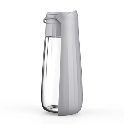 Portable folding dog water bottle with large 550ml capacity, available in multiple vibrant colors