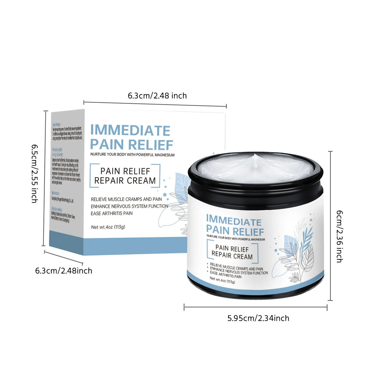 30g tube of magnesium neck cream for muscle and joint pain relief