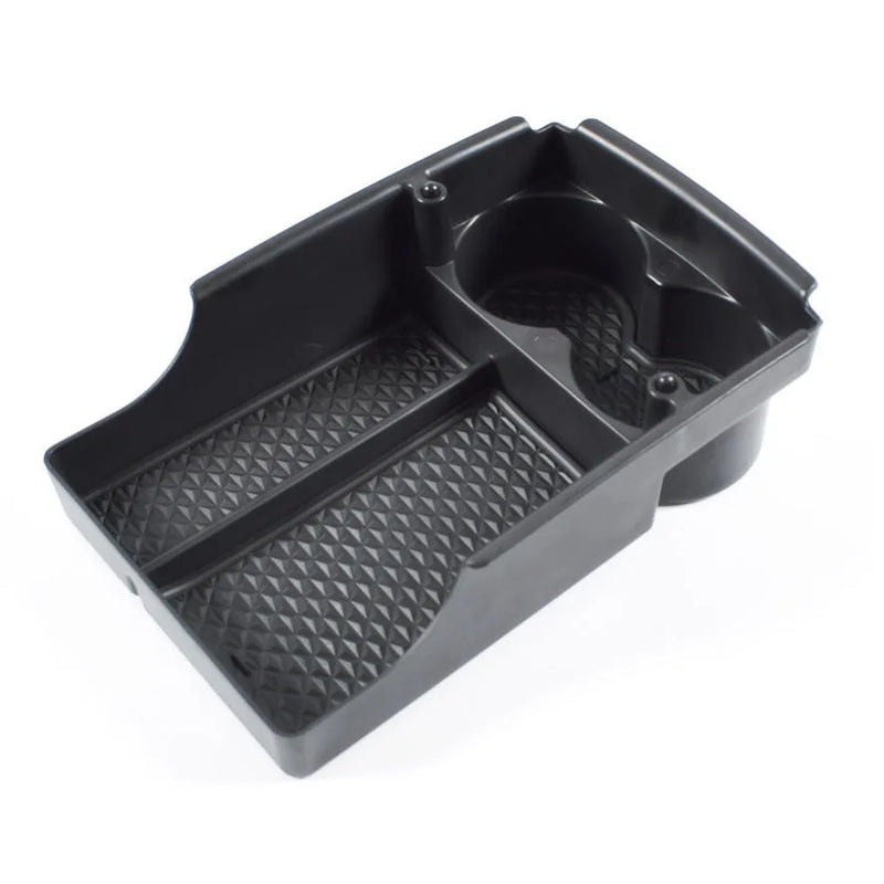 Tesla Model 3 and Model X/S centre console storage box retrofit plastic organiser insert, enlarged capacity compartment with anti-slip pad option for business style interior accessory