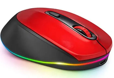 24g wireless ergonomic mouse with USB receiver and charging cable