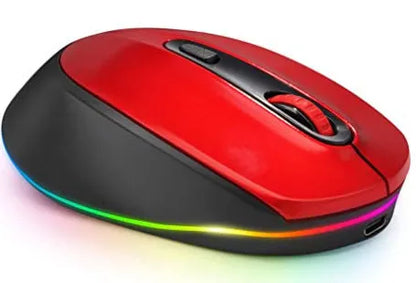 24g wireless ergonomic mouse with USB receiver and charging cable
