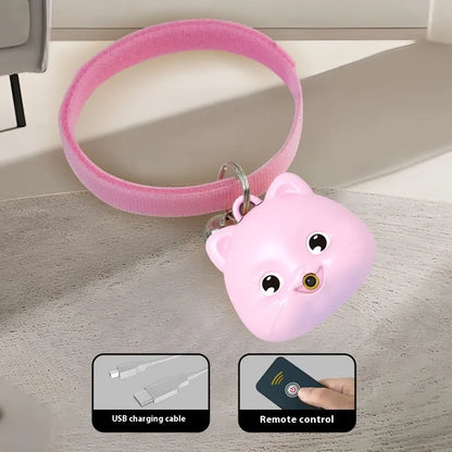 Rechargeable remote control cat halter collar with infrared sling coil and adjustable strap