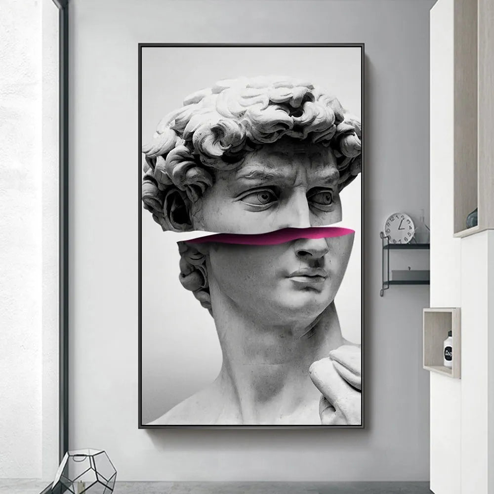 Sculpture canvas art poster in fashion and simplicity style with picture colour printing