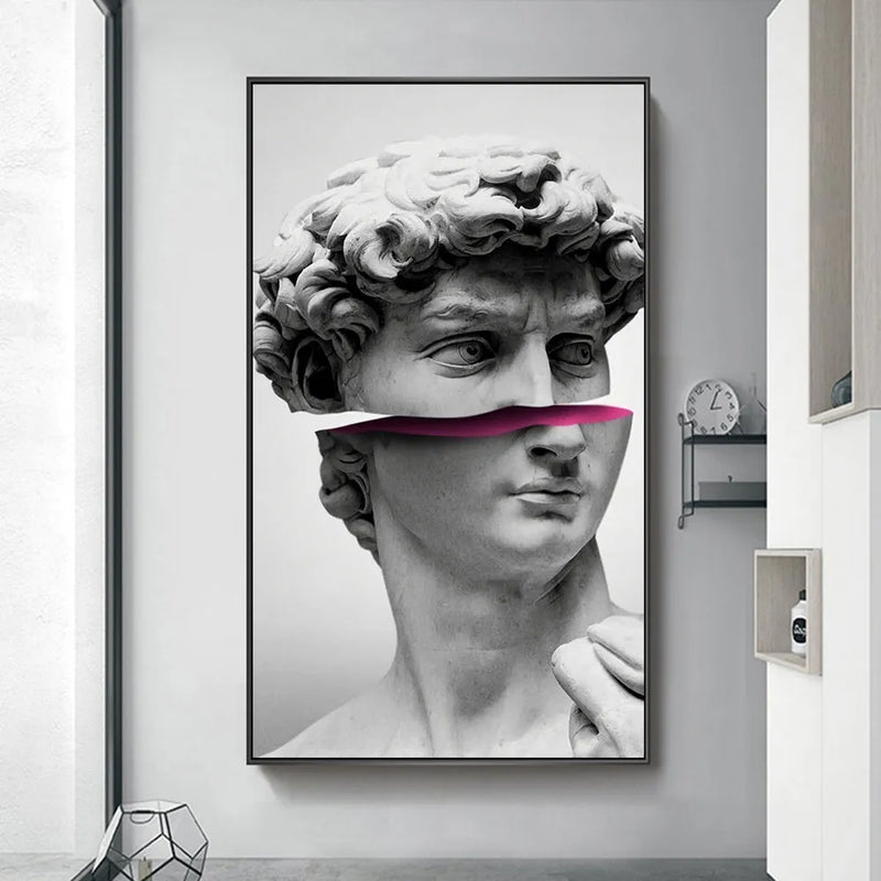Sculpture canvas art posters and paintings set available in fashion and simplicity style with picture colour printing, offered in multiple sizes including 20x35cm, 30x50cm, 50x90cm, and 60x100cm for wall decoration.