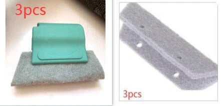 Creative Window Groove Cleaning Gap Brush Slot Cleaner with PP handle in beige, light grey, and blue