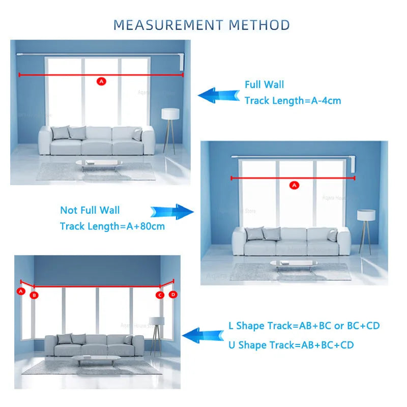 Smart curtain motor kit with aluminium track, rechargeable battery unit, and remote control