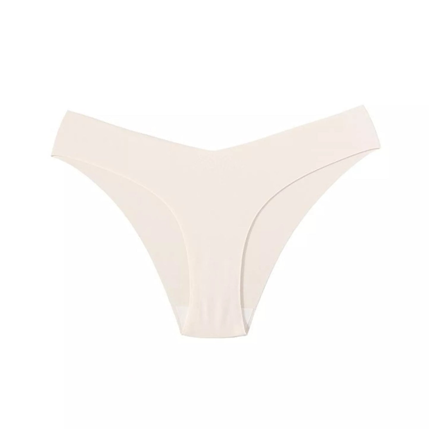 Women's V-shaped Waistband Seamless Ice Silk Panties in 5 colors