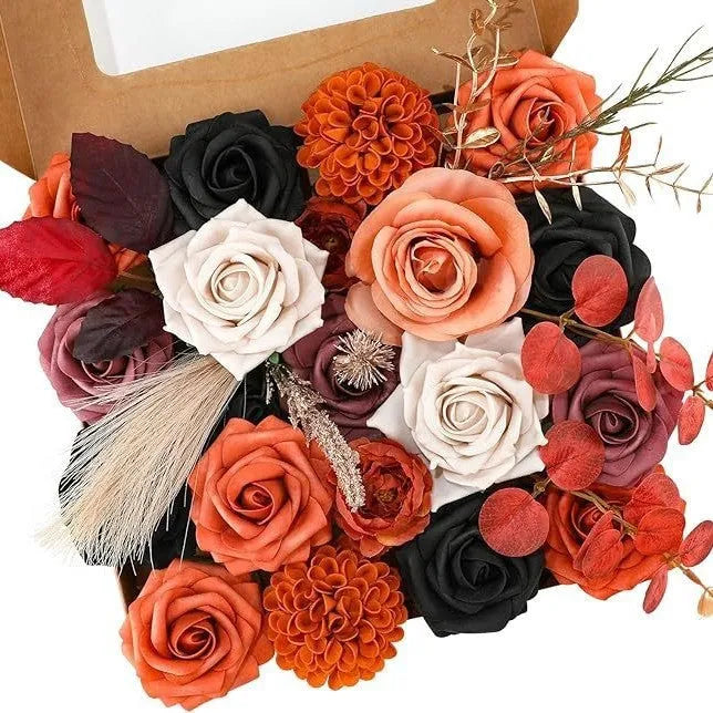 Silk flower wedding simulation box flower for layout planning in a selection of colours.