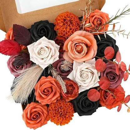 Silk flower wedding simulation box flower for layout planning in a selection of colours.