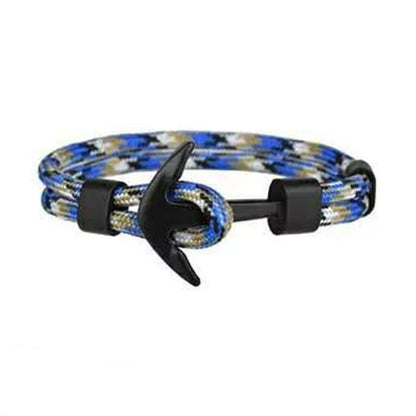 Stylish unisex anchor bracelet with hand strap, perfect for nautical fashion enthusiasts