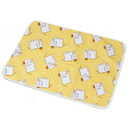 Breathable cotton cartoon waterproof baby changing pad with various patterns