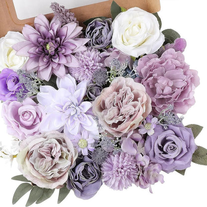 Silk flower wedding simulation box flower for layout planning in a selection of colours.