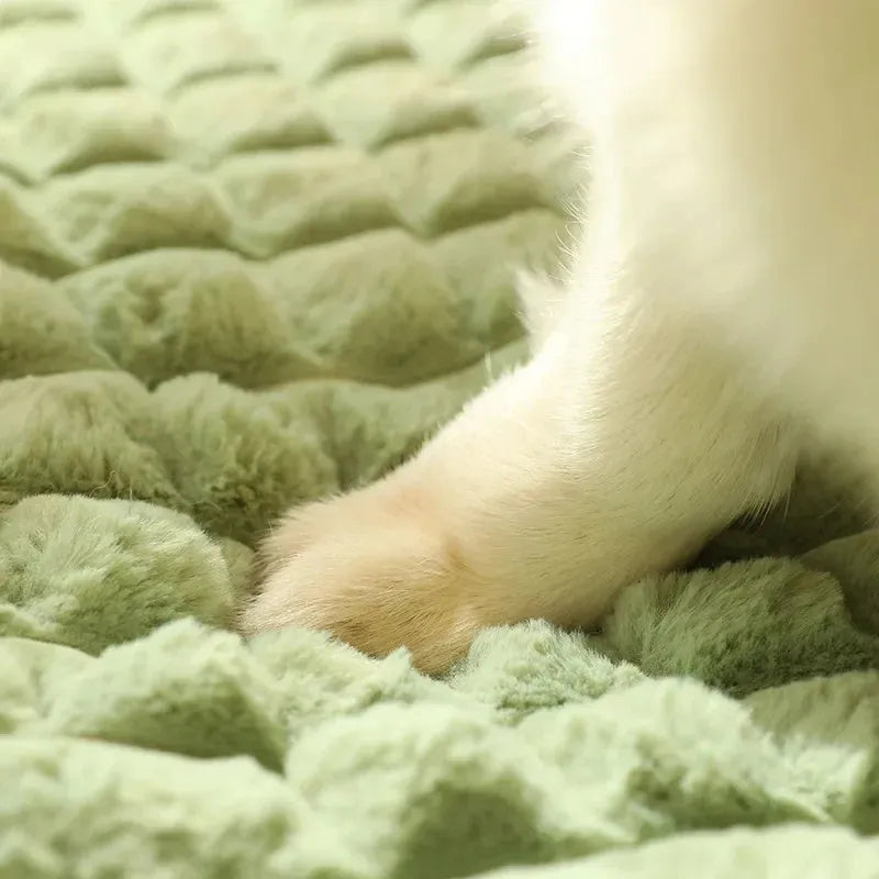 Large washable dog mat with detachable cover in grey colour, sized for autumn and winter use.