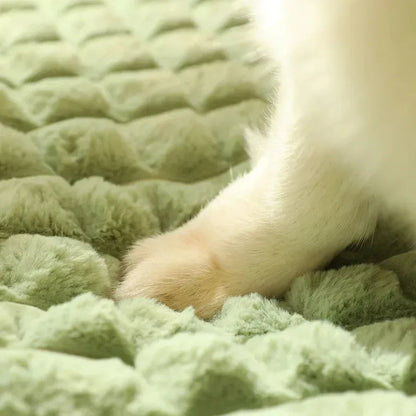 Large washable dog mat with detachable cover in grey colour, sized for autumn and winter use.