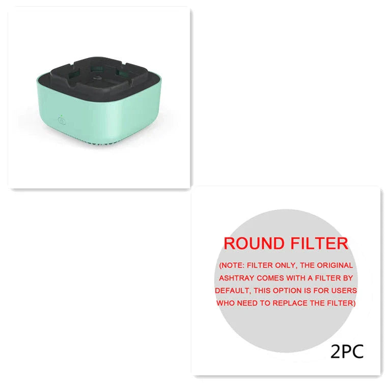 Sleek car ashtray with automatic air purifier that eliminates smoke and odors, keeping your vehicle fresh and clean.