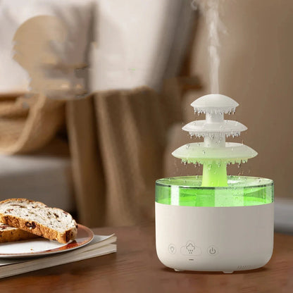 Soothing Cloud Humidifier with Aromatherapy Diffuser, Colorful Lighting, and Whisper-Quiet Operation