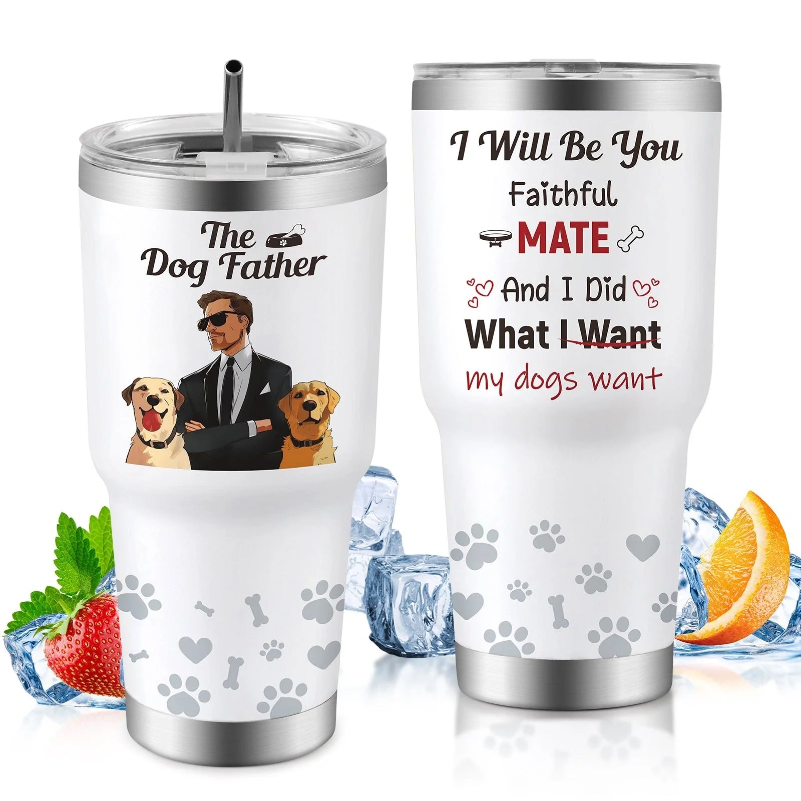 30oz insulated travel mug for car, keeps drinks hot or cold, spill-proof lid