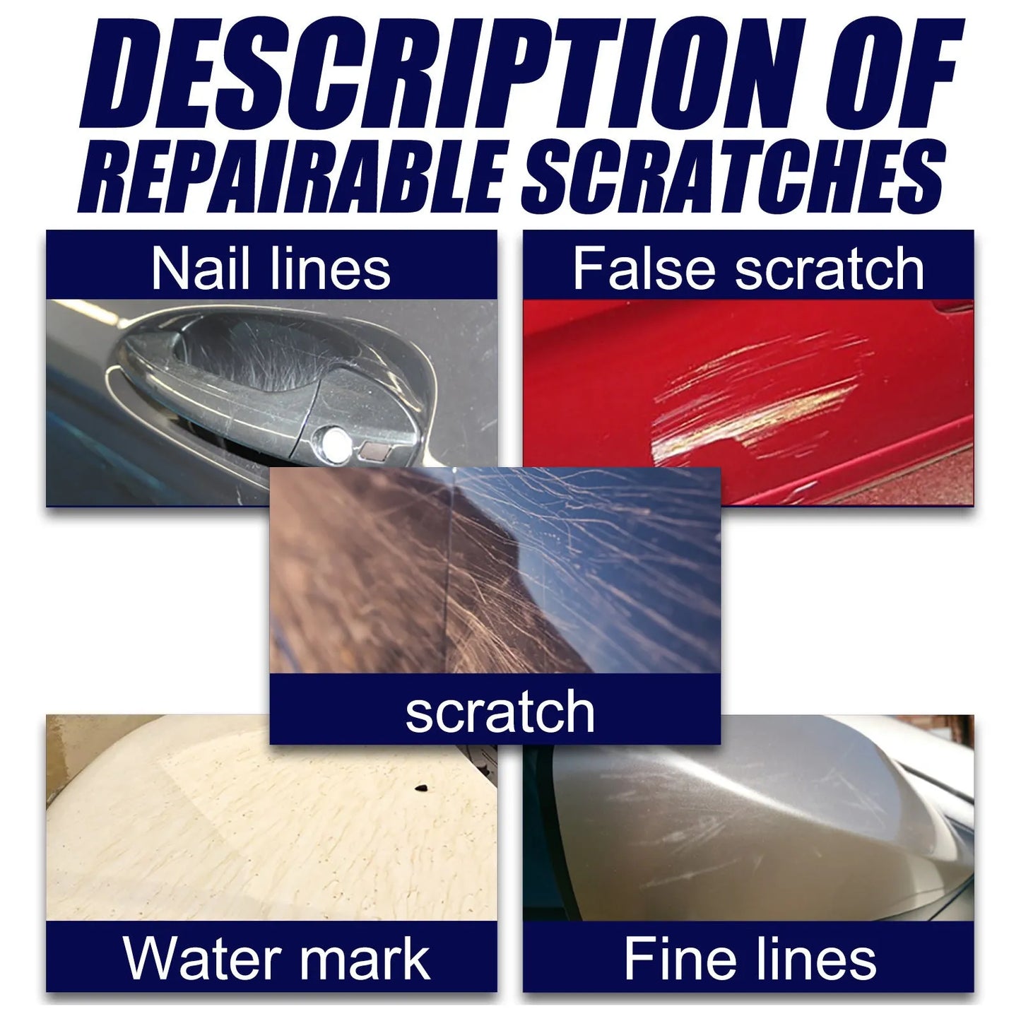 Car scratch removal spray kit for paint surface repair in 30ml, 50ml and 100ml capacities