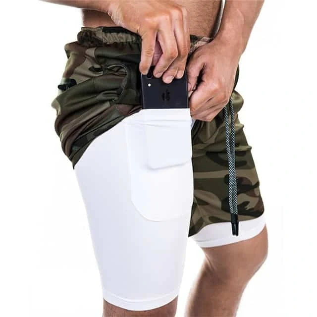 Premium compression shorts with pockets for men, perfect for gym and casual wear