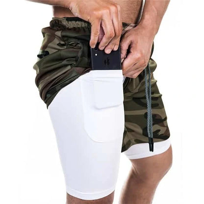 Premium compression shorts with pockets for men, perfect for gym and casual wear