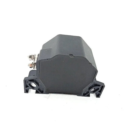 Black GQ-208A reversing horn buzzer for 12-80V vehicle safety alerts.