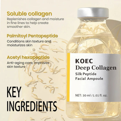 30ml collagen polypeptide ampoule solution with needle applicator for skincare