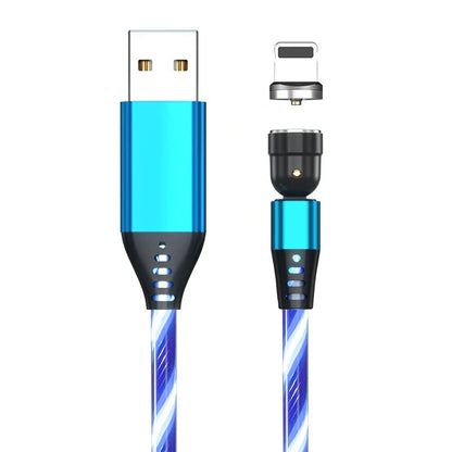 540 Rotate Luminous Magnetic Cable with LED lights and fast charging