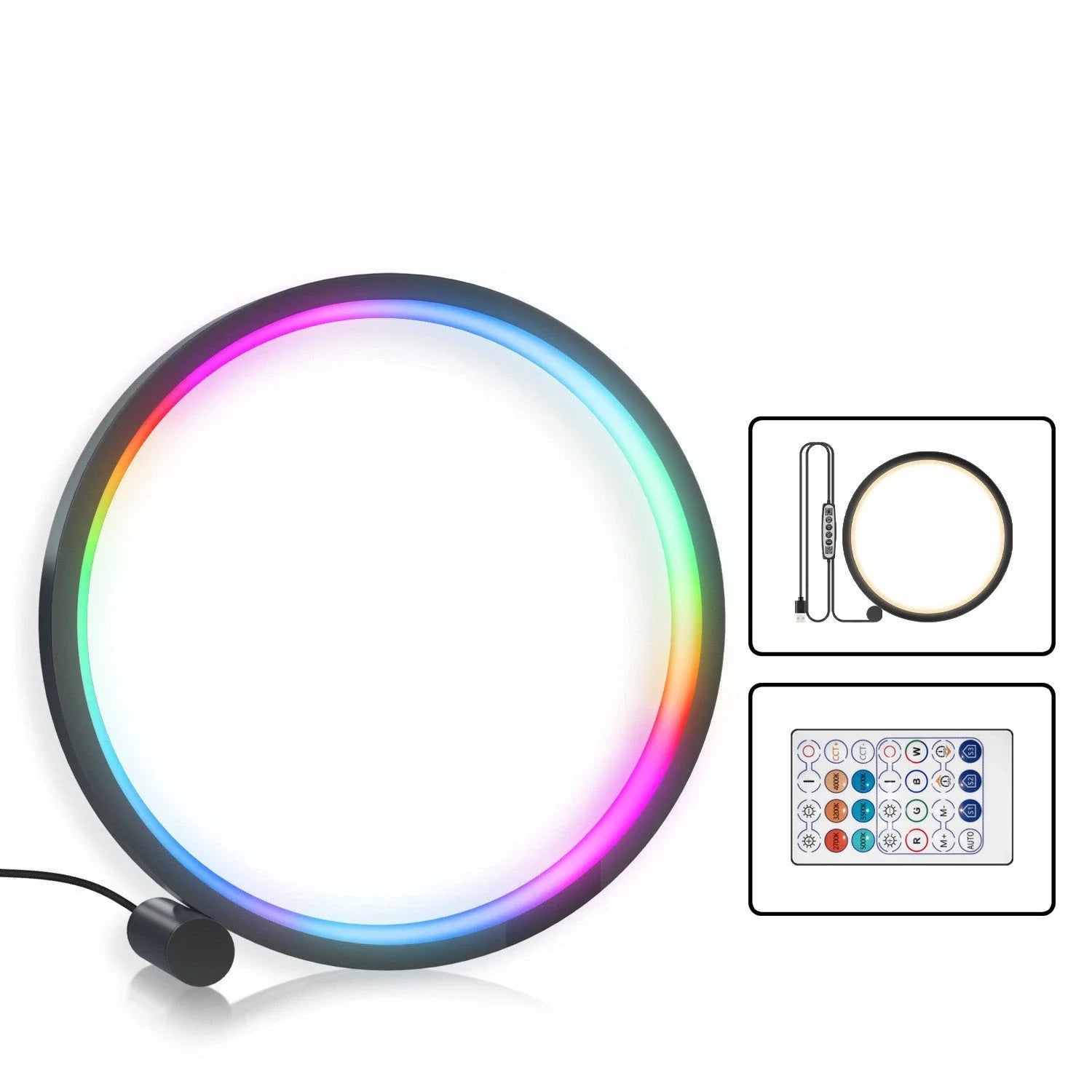 Colorful Smart LED Night Light with music sync, adjustable brightness, and modern design