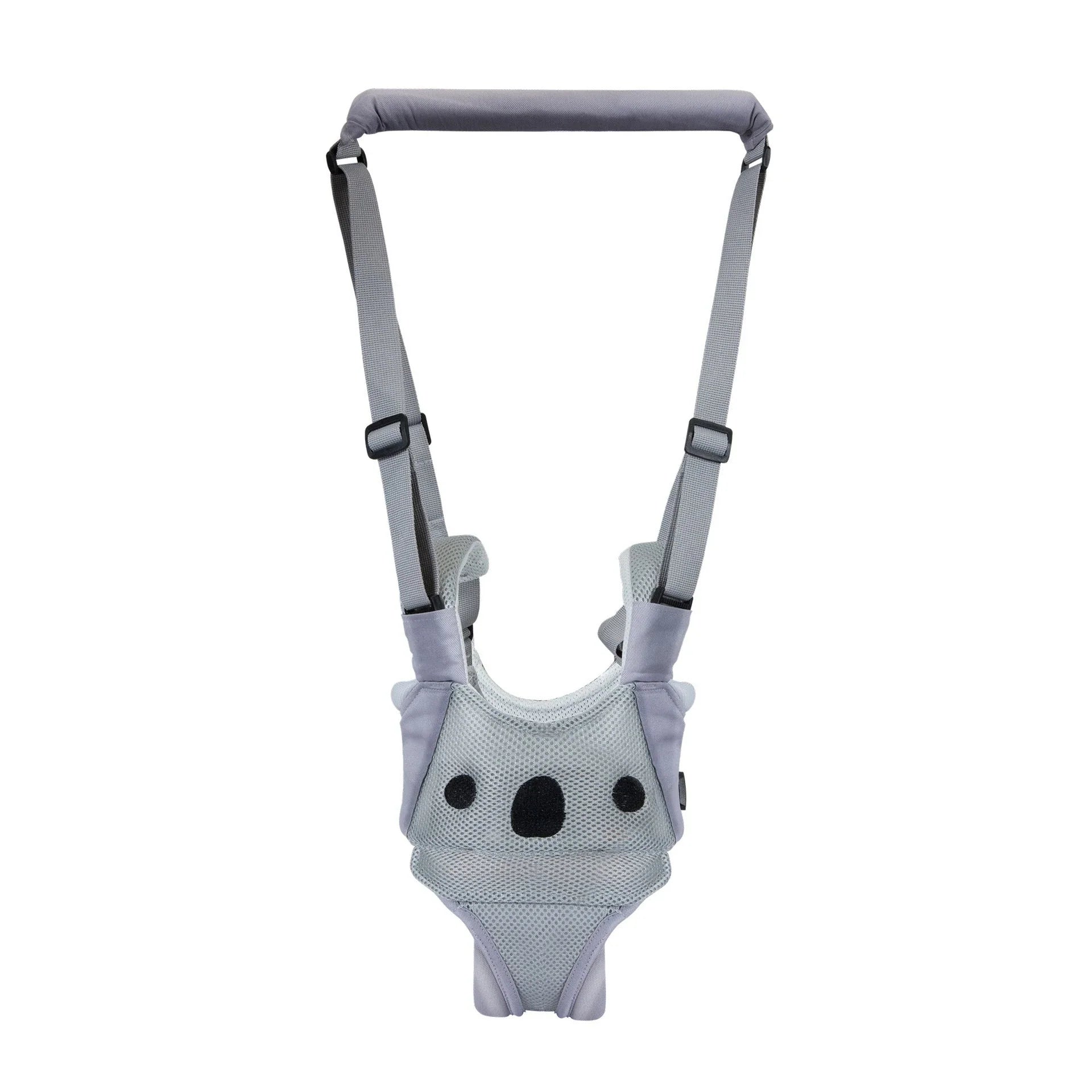 Hands-free baby walking assistant with adjustable lift and pull features for supporting your little one's first steps