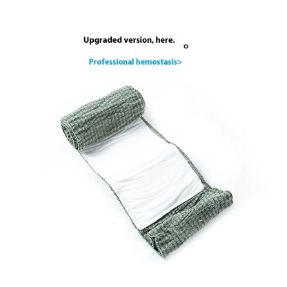 Simple and portable outdoor hemostatic bandage with sterile gauze tape in 10cm or 15cm sizes for emergency first aid