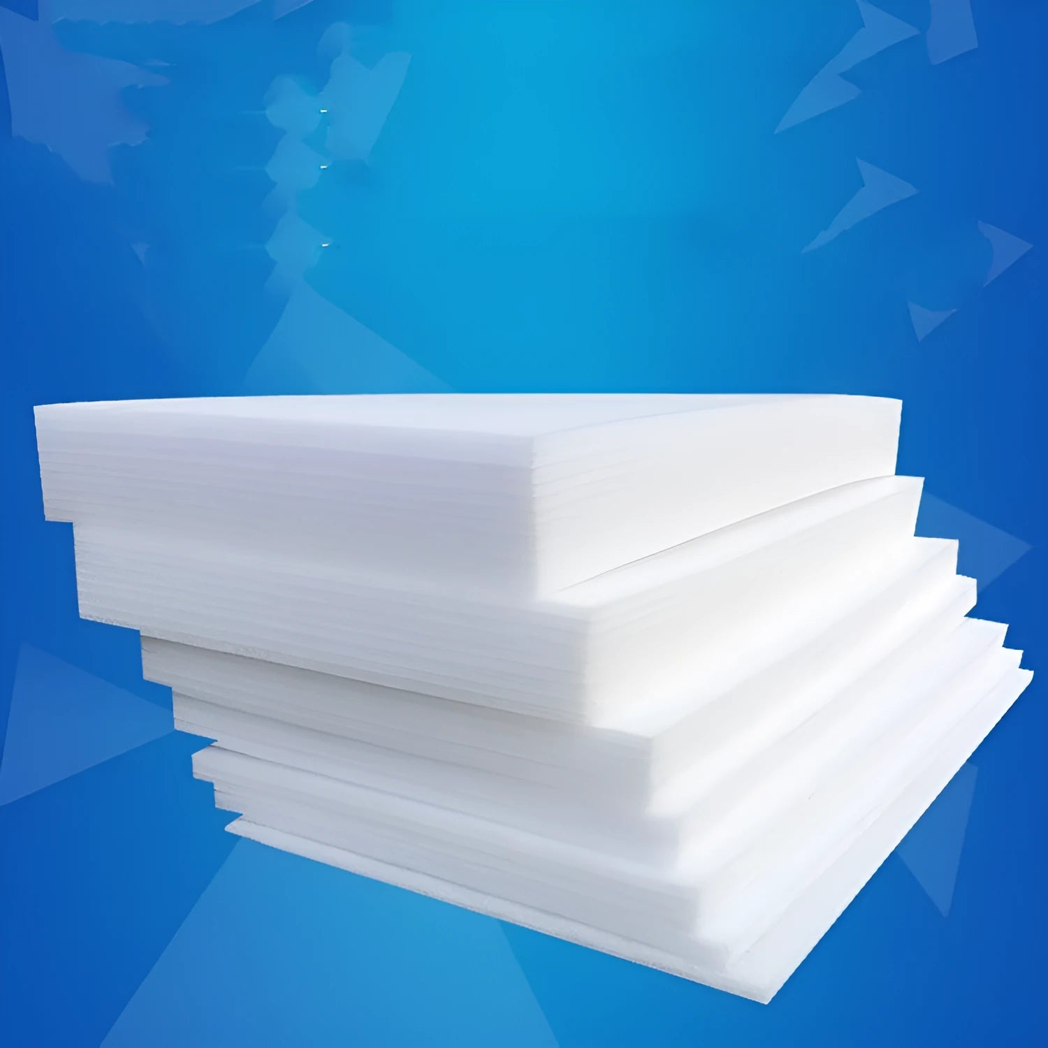 White EPE pearl cotton foam board sheet measuring 200cm by 100cm with 10mm thickness