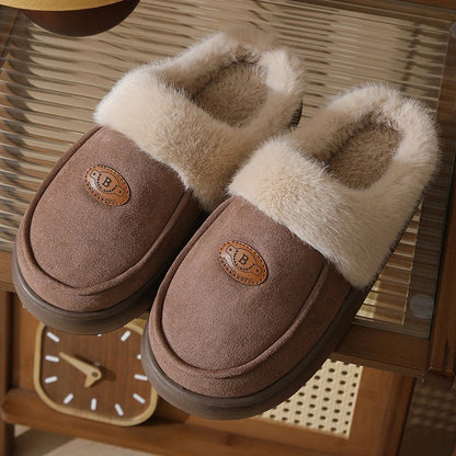Cozy and warm men's winter slippers made with premium suede and plush lining for maximum comfort and style