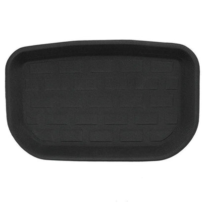 TPR floor mat set for Tesla Model Y showing foot mats, storage box mat, and tailbox mats