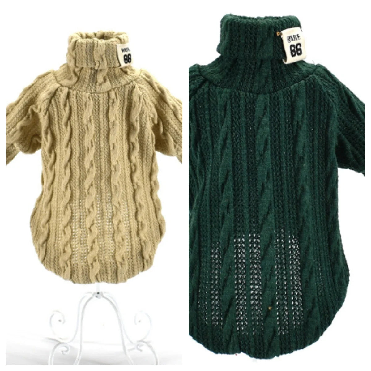 Cosy dog turtleneck sweater in various colours and sizes for small to medium pups