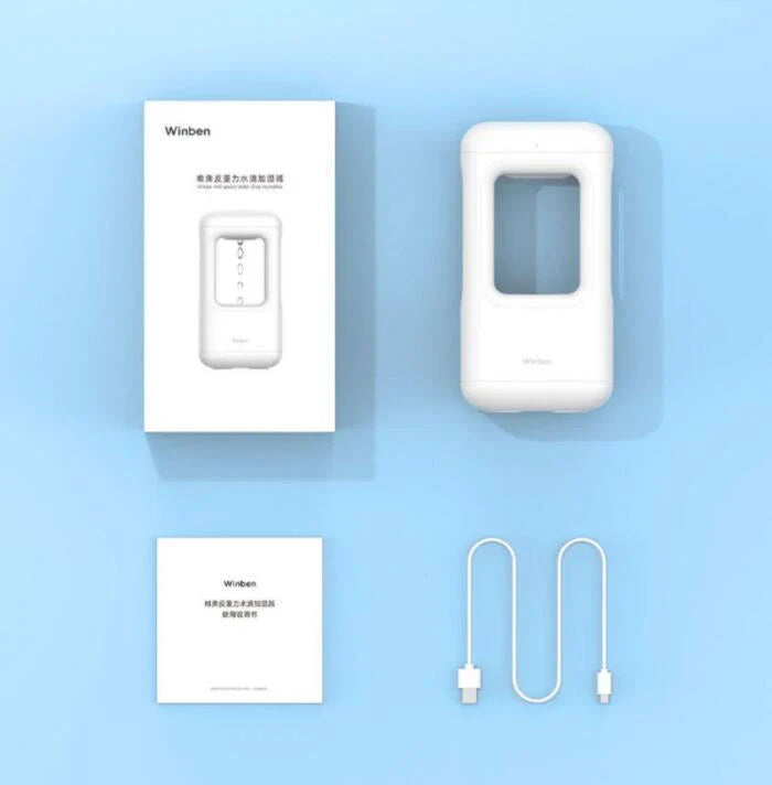 Whisper-Quiet Cool Mist Humidifier with Ambient Light - Premium Home Humidifier with Mesmerizing Droplet Backflow Design
