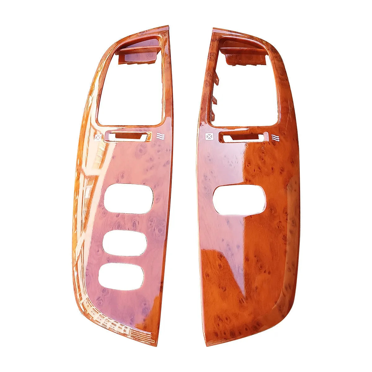 ABS plastic air outlet panel with peach wood decorative finish
